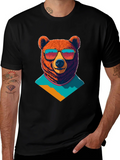 Cool Bear Graphic Tee - Black Cotton T-Shirt product image 1