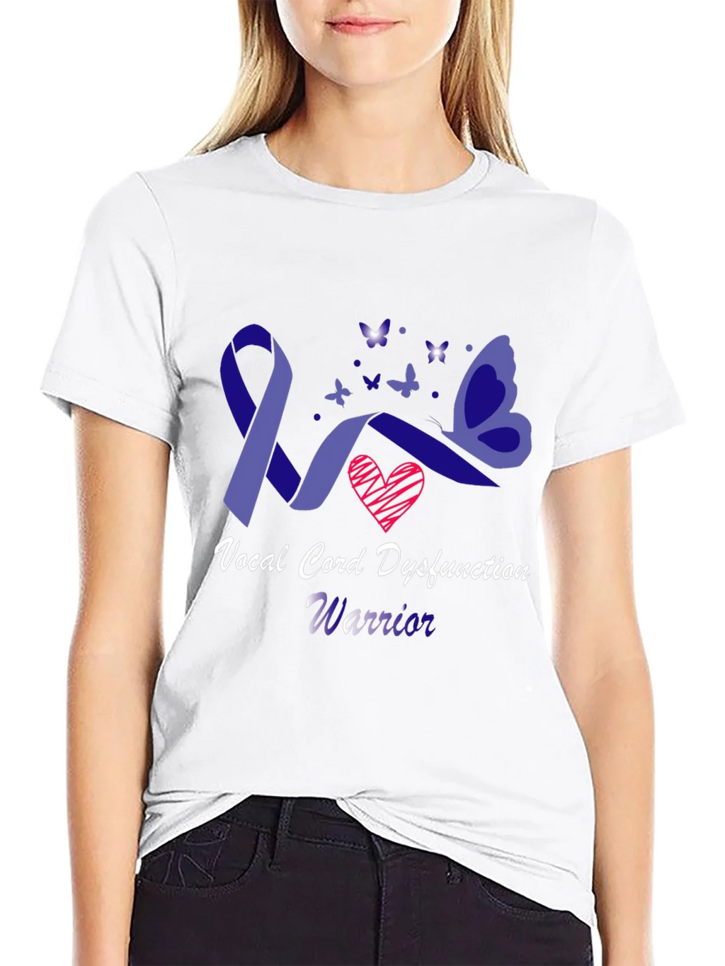 Vocal Cord Dysfunction Warrior Awareness T-Shirt product image 6