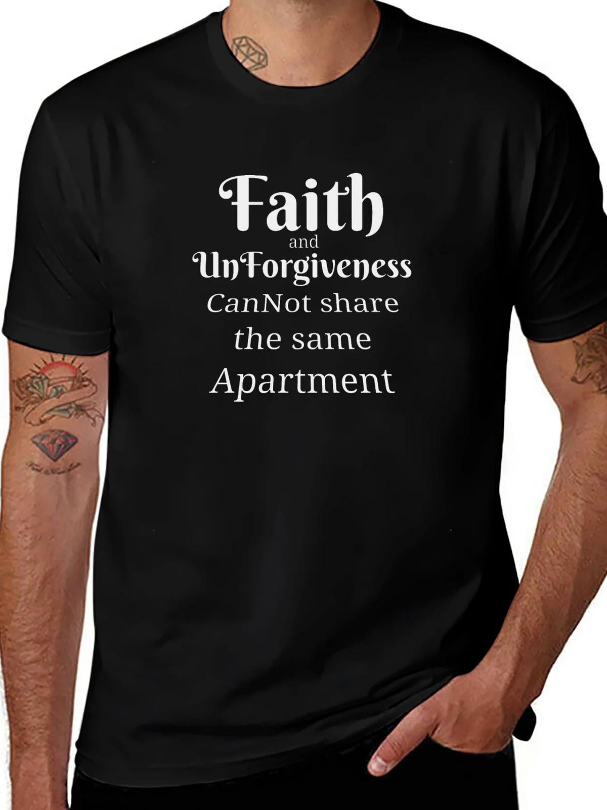Faith & Forgiveness Graphic T-Shirt - Inspirational Design product image 1