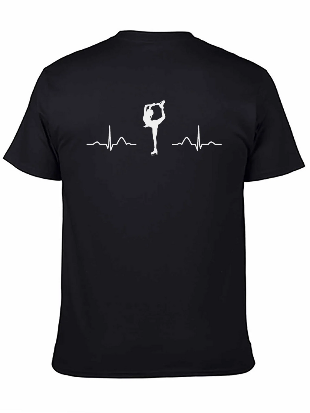 Ice Skating Heartbeat T-Shirt - Black product image 4