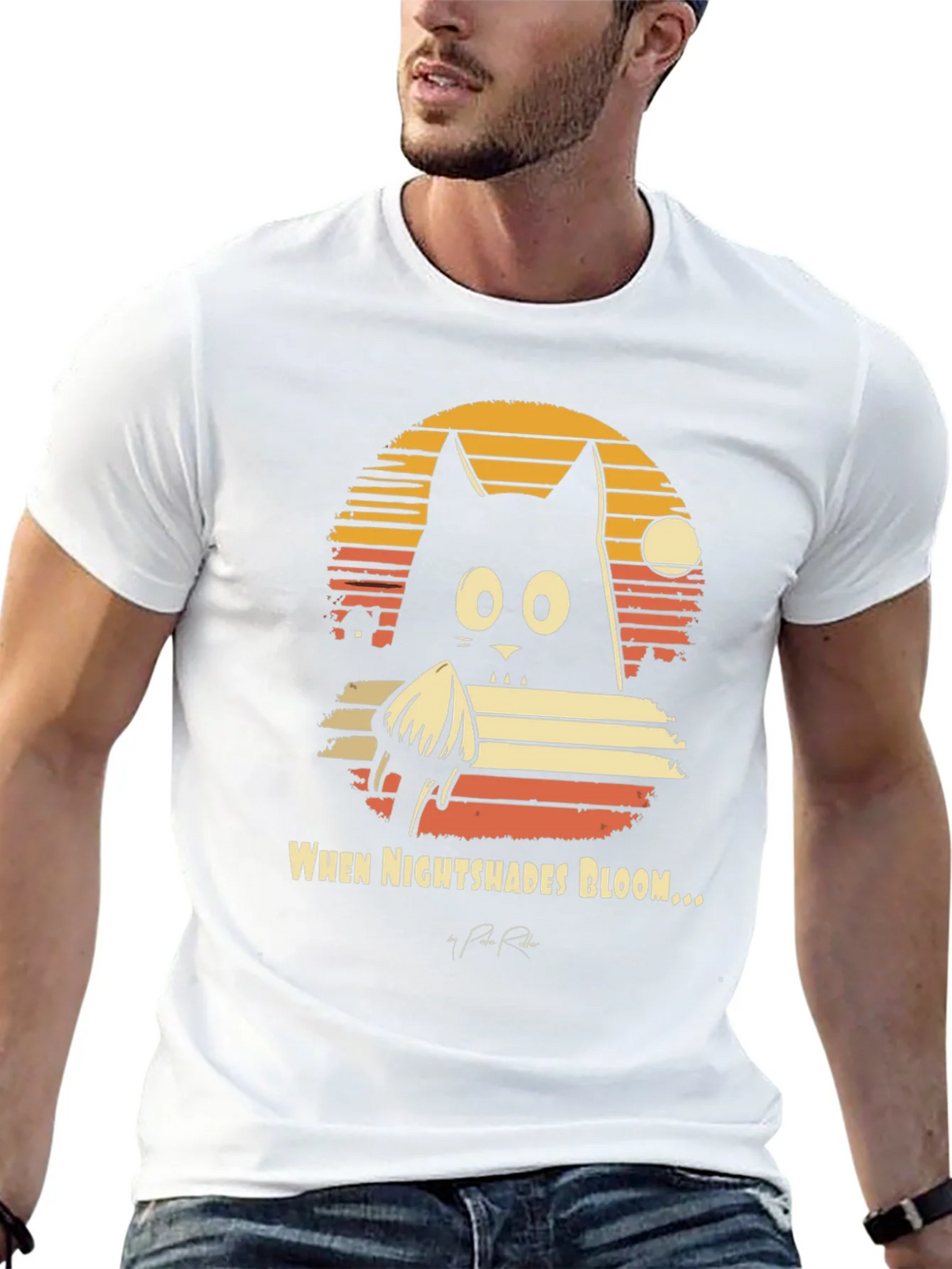 Nightshades Bloom T-Shirt Black Cat Tee product image 12