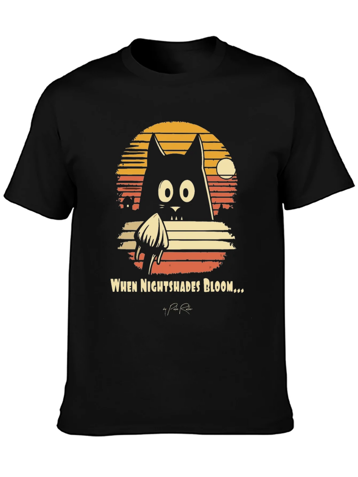 Nightshades Bloom T-Shirt Black Cat Tee product image 3