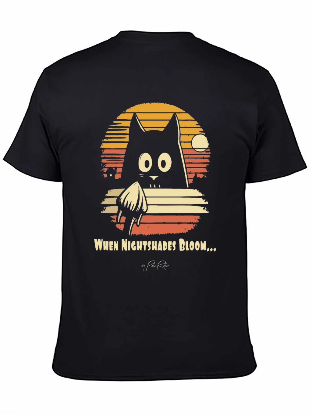 Nightshades Bloom T-Shirt Black Cat Tee product image 4