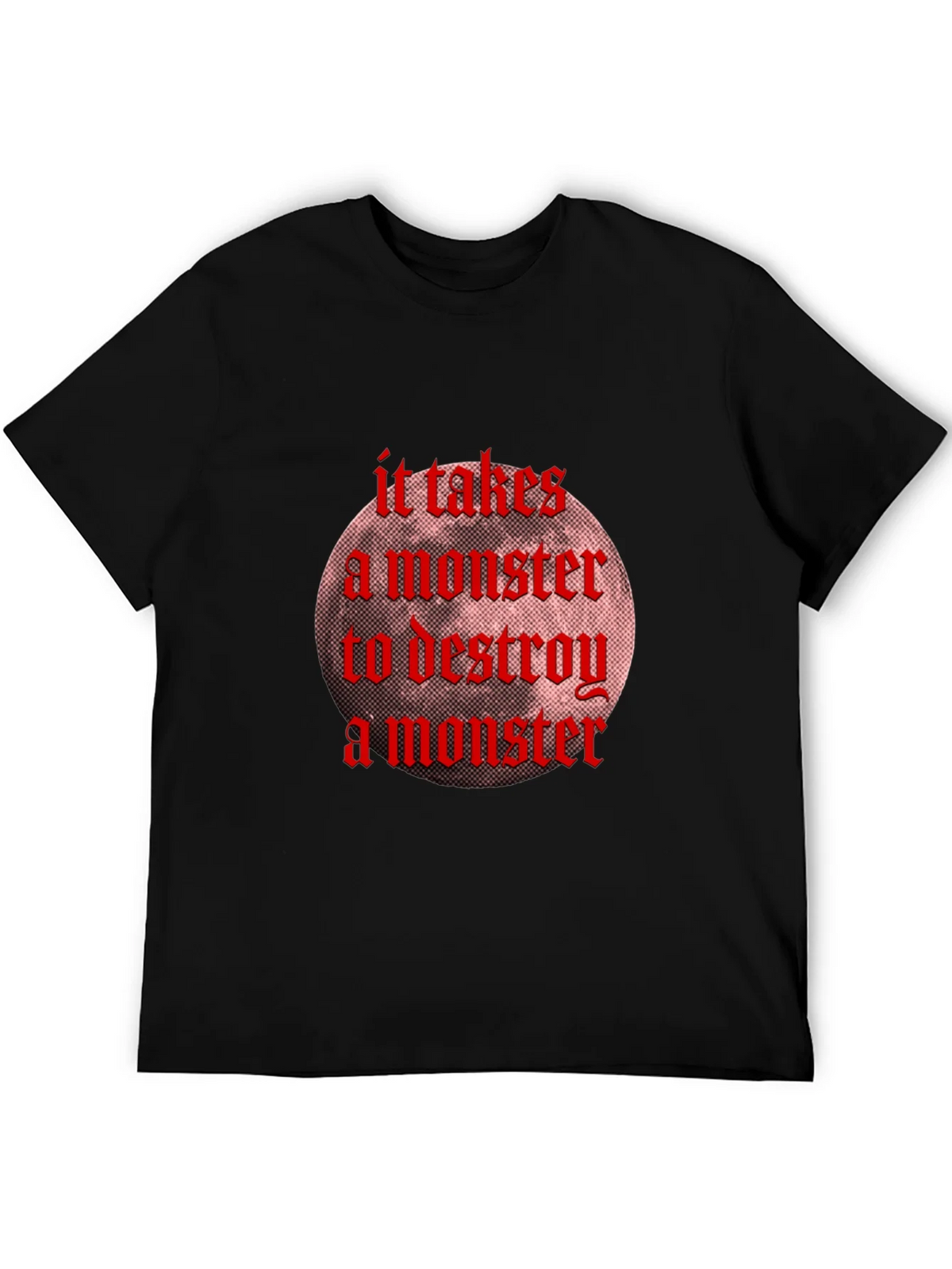 Monster Destroy Graphic Black T-Shirt product image 5