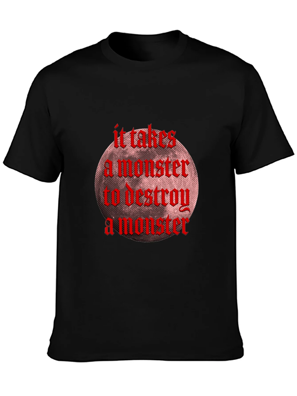 Monster Destroy Graphic Black T-Shirt product image 3