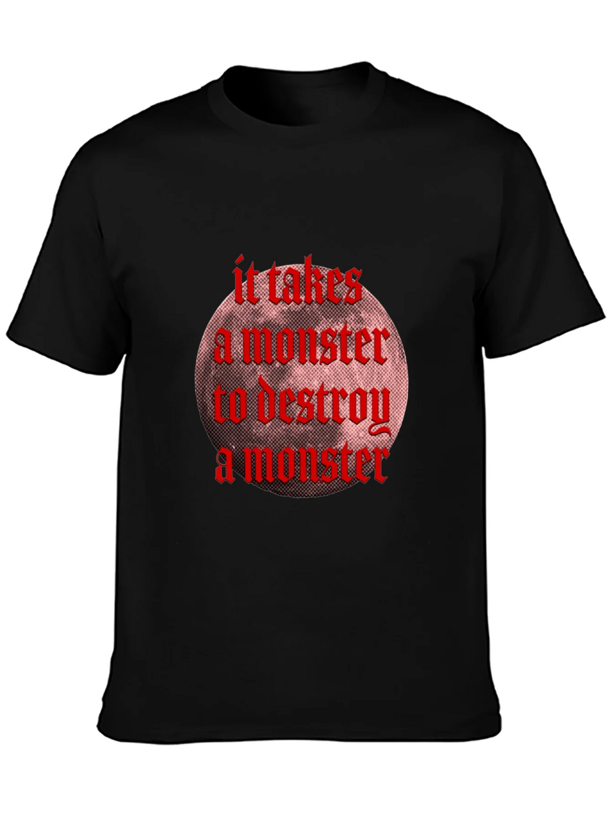 Monster Destroy Graphic Black T-Shirt product image 3