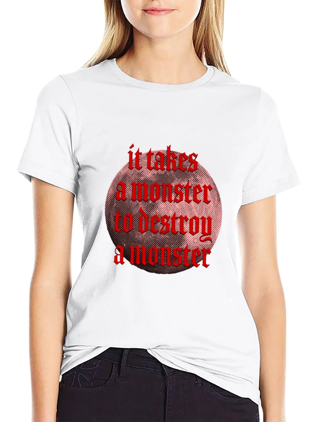 Monster Destroy Graphic Black T-Shirt product image 8
