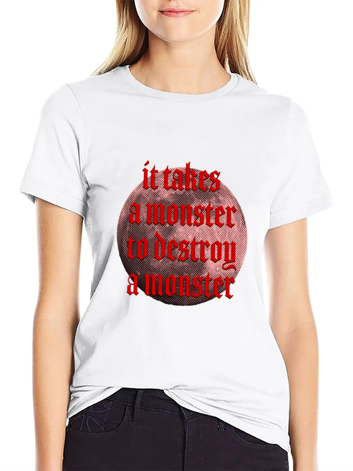 Monster Destroy Graphic Black T-Shirt product image 8