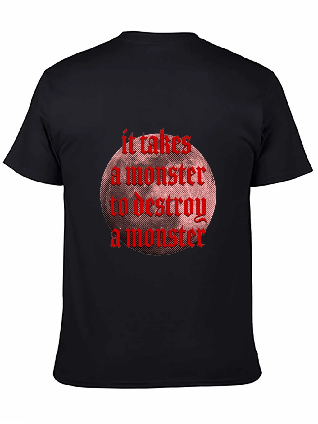Monster Destroy Graphic Black T-Shirt product image 4
