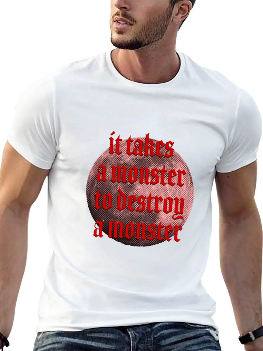 Monster Destroy Graphic Black T-Shirt product image 12