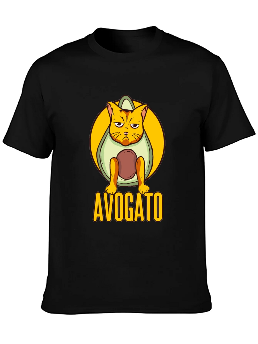 Avogato Black T-Shirt: Cat Avocado Pun product image 3
