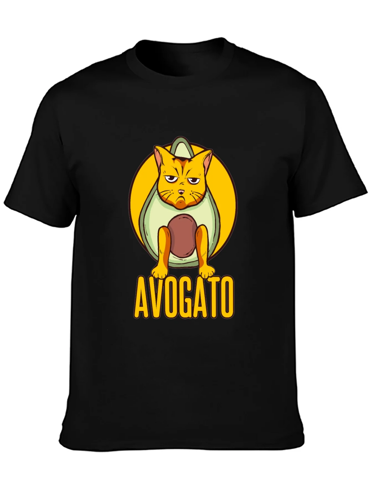 Avogato Black T-Shirt: Cat Avocado Pun product image 3