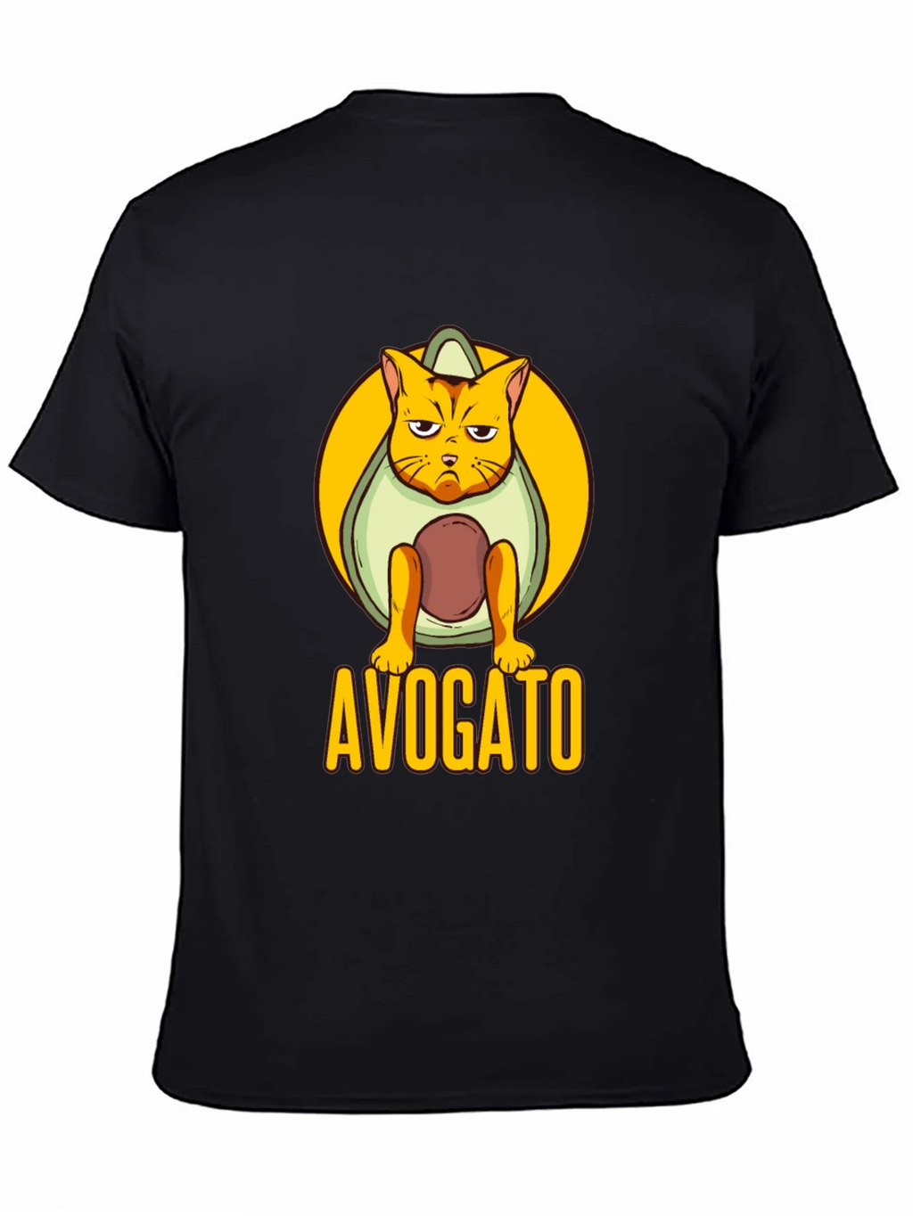 Avogato Black T-Shirt: Cat Avocado Pun product image 4