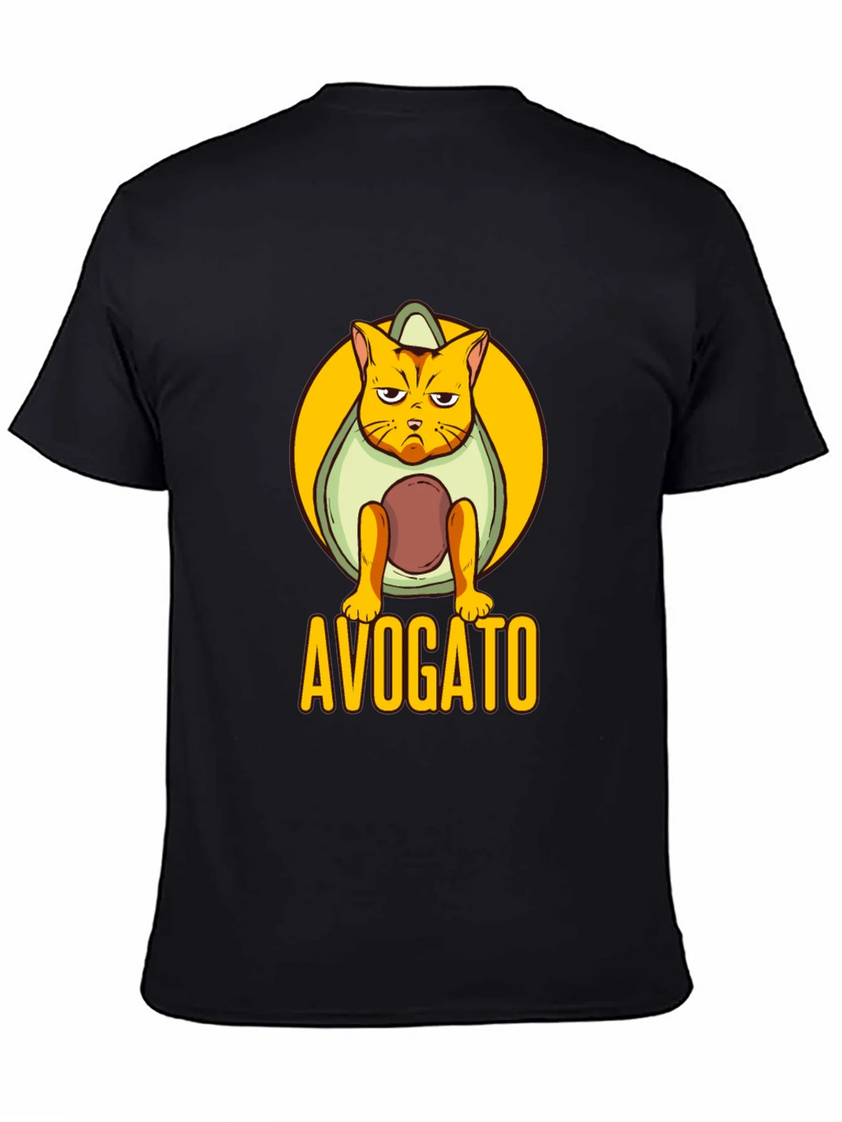 Avogato Black T-Shirt: Cat Avocado Pun product image 4