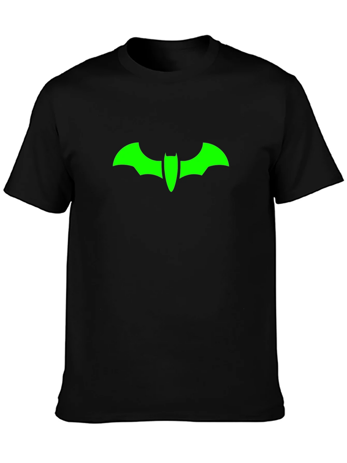 Green Bat Symbol Black T-Shirt product image 3