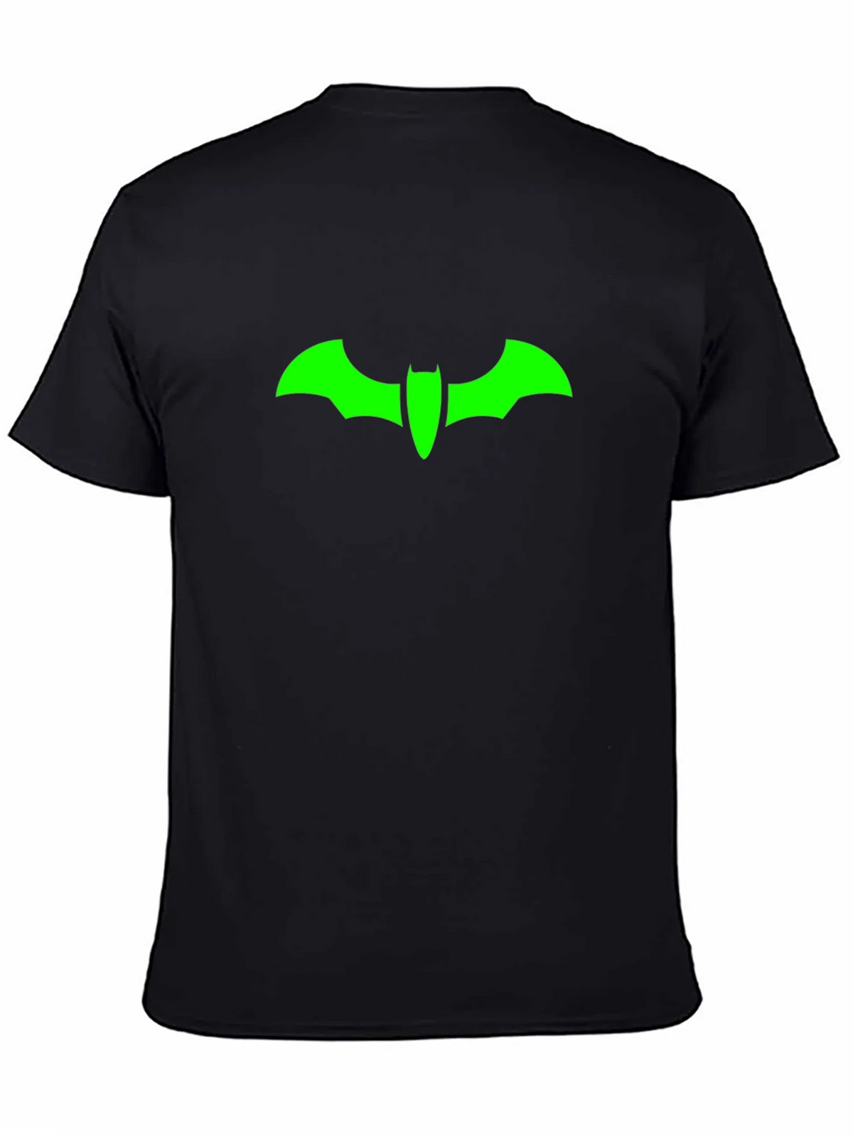 Green Bat Symbol Black T-Shirt product image 4