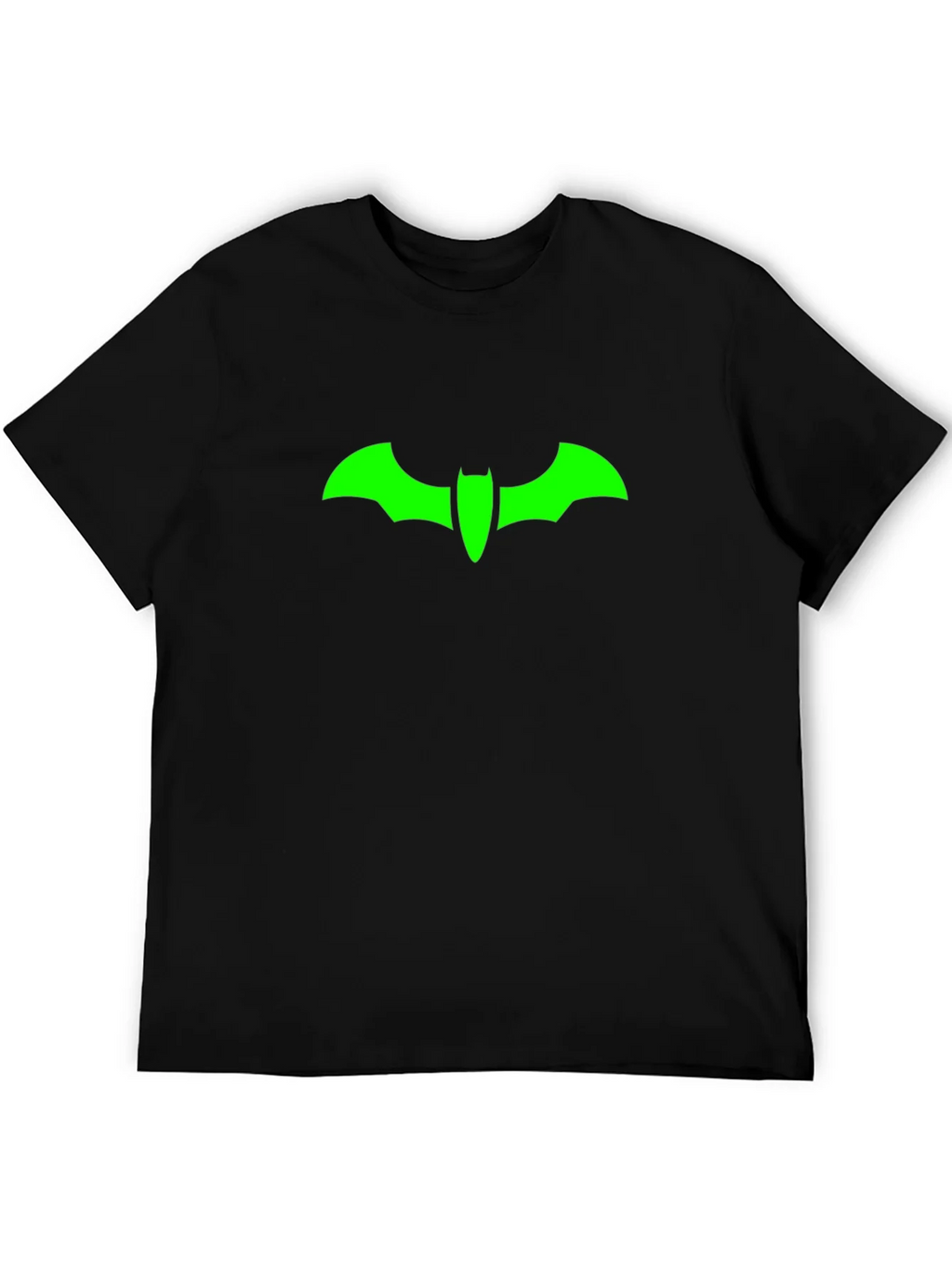 Green Bat Symbol Black T-Shirt product image 5