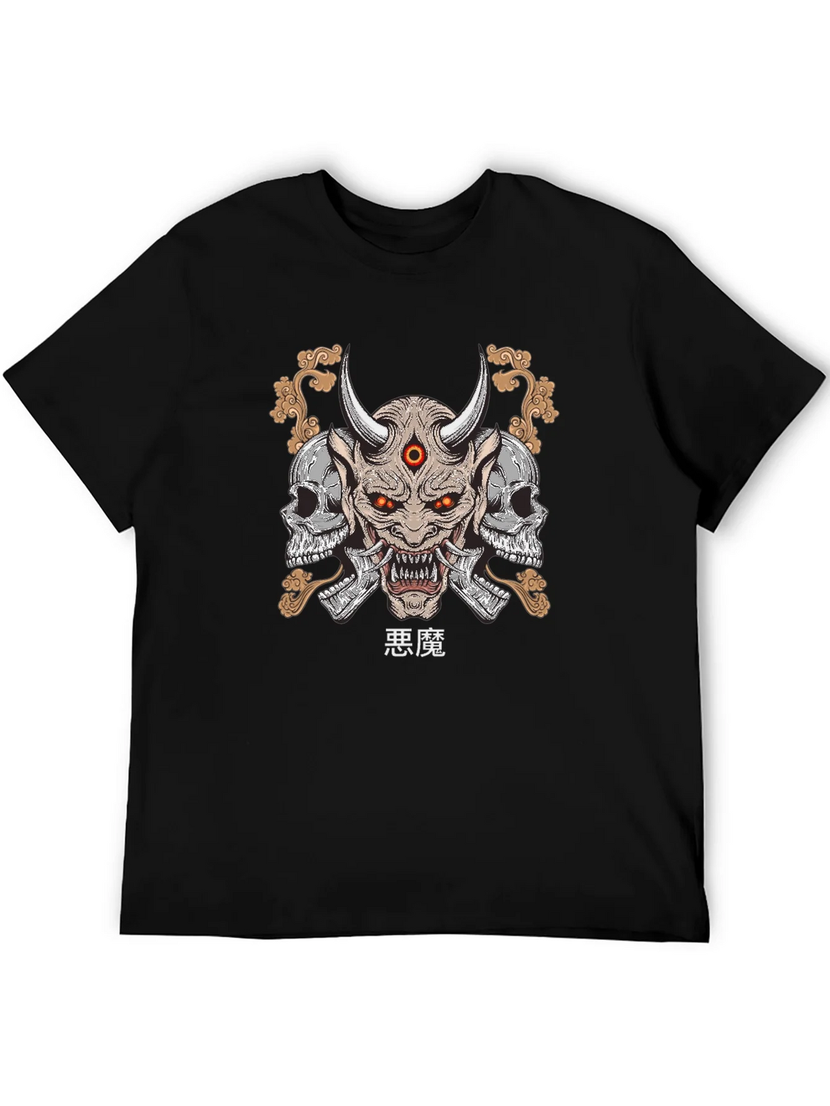 Demon Skull Graphic Print T-Shirt product image 5