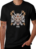 Demon Skull Graphic Print T-Shirt product image 1