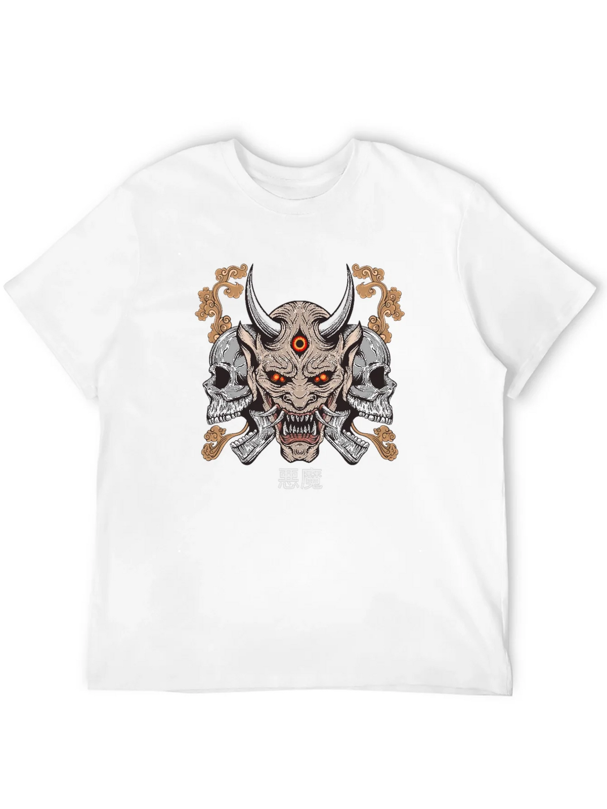 Demon Skull Graphic Print T-Shirt product image 11