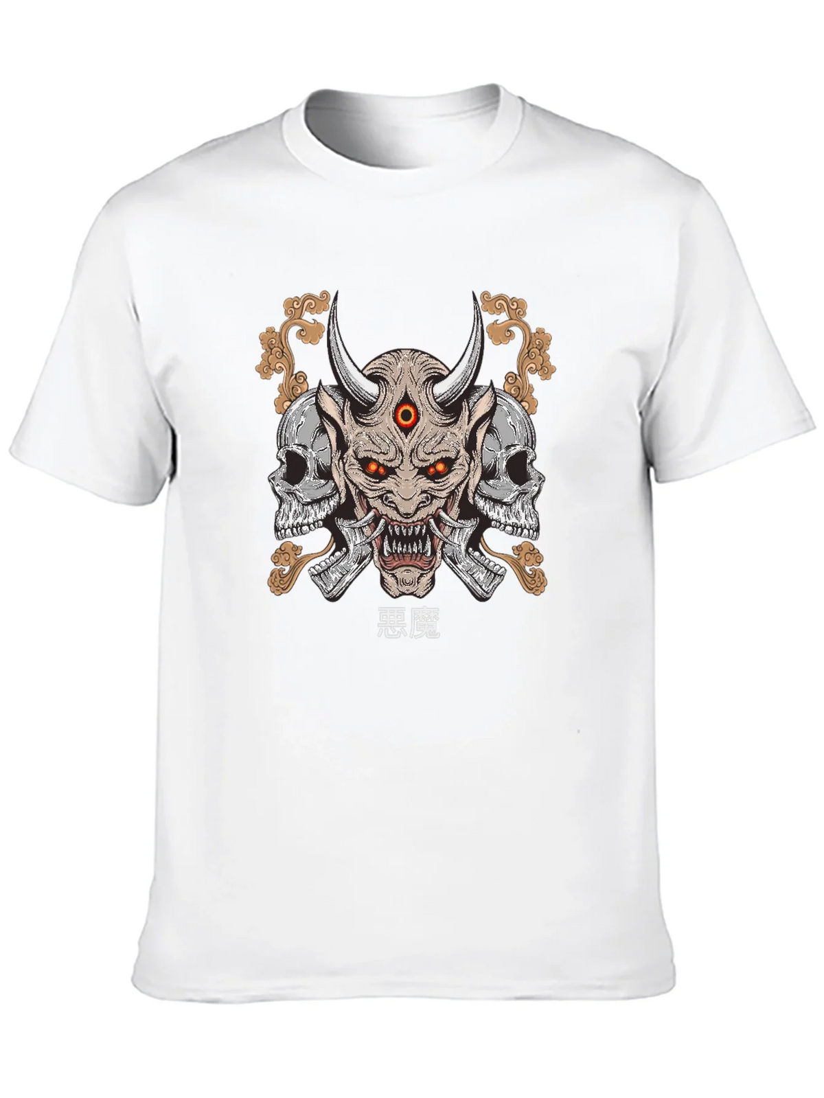 Demon Skull Graphic Print T-Shirt product image 9