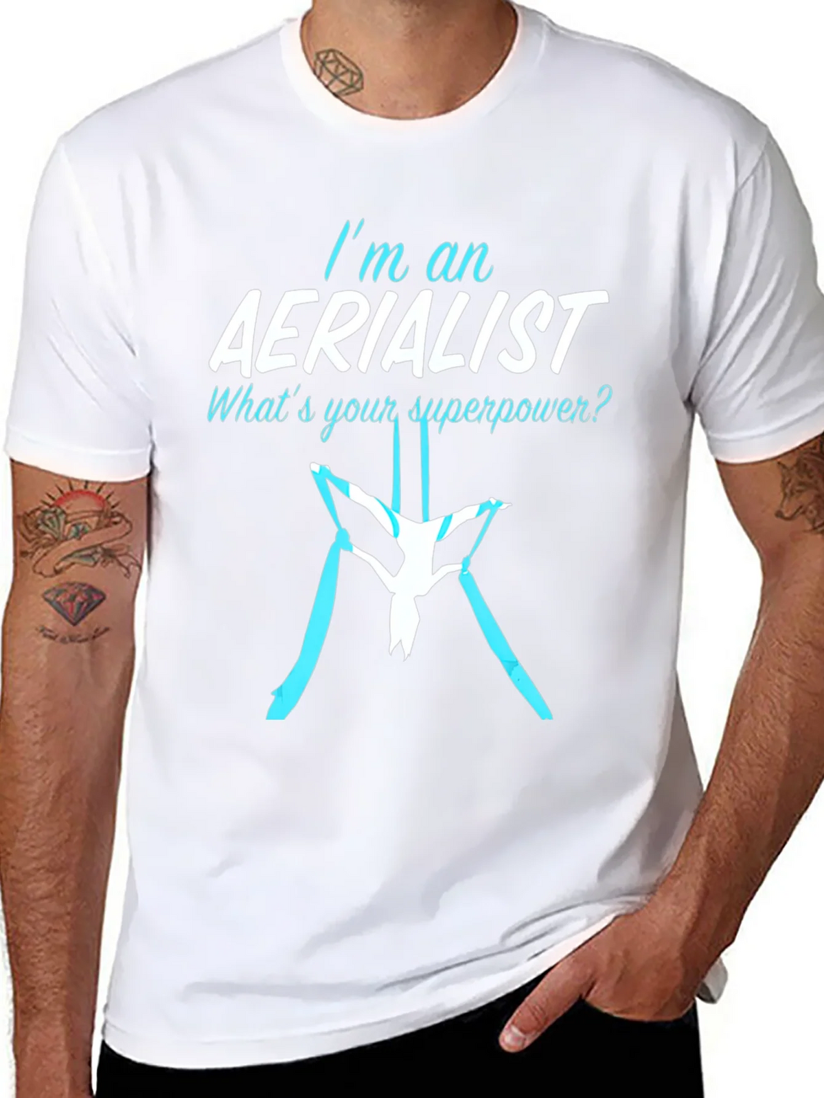Aerialist Superpower T-Shirt - Black Cotton Blend product image 7