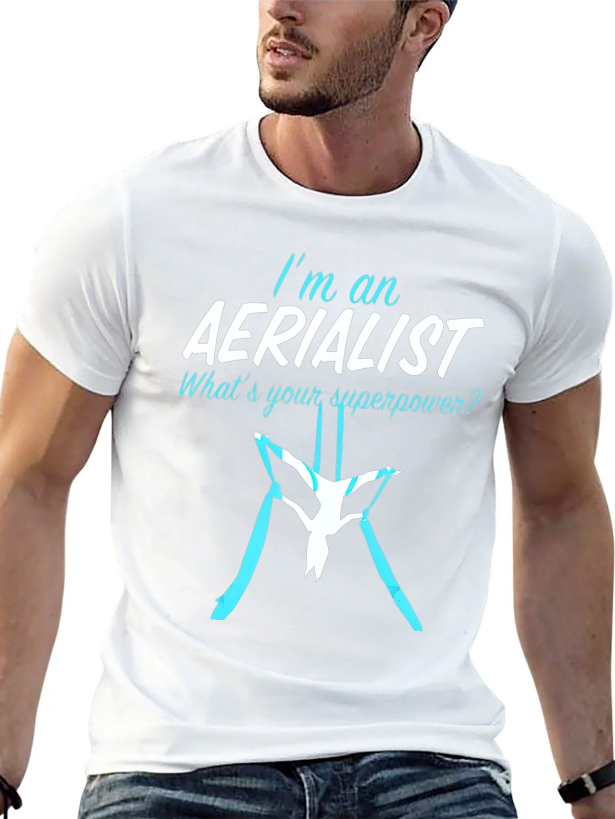 Aerialist Superpower T-Shirt - Black Cotton Blend product image 12