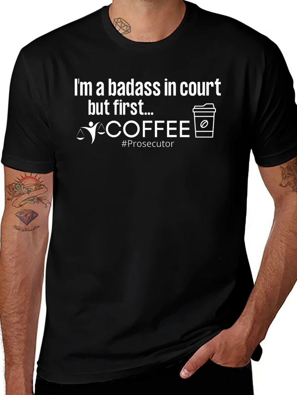 Badass in Court Prosecutor T-Shirt product image 1