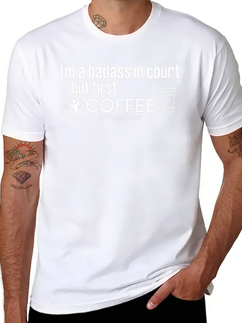 Badass in Court Prosecutor T-Shirt product image 7