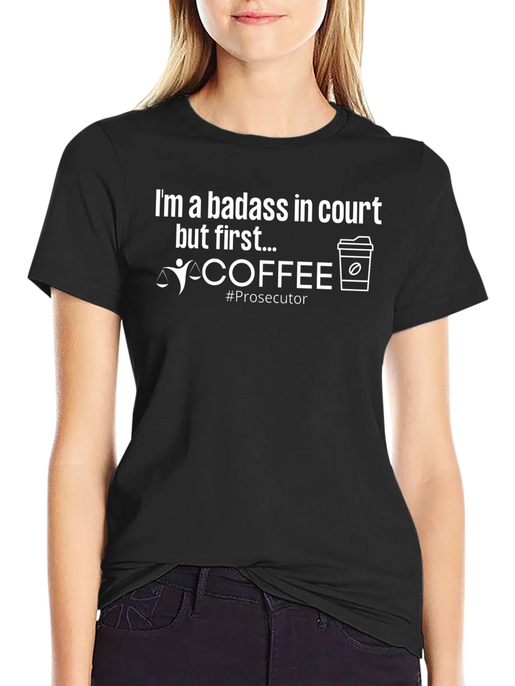 Badass in Court Prosecutor T-Shirt product image 2