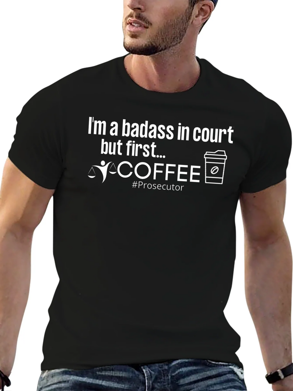 Badass in Court Prosecutor T-Shirt product image 6