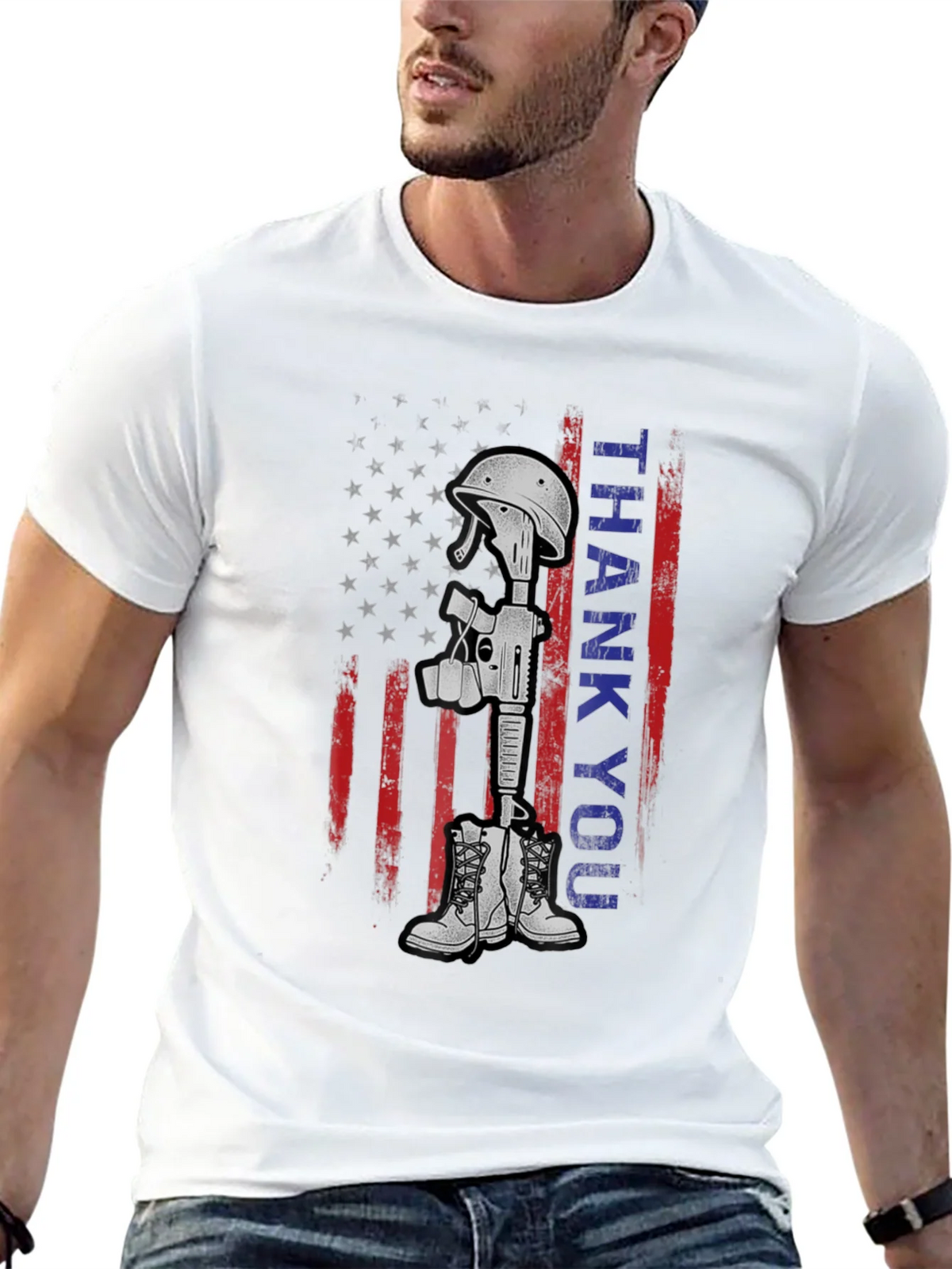 Thank You Battle Cross T-Shirt - Patriotic Tribute Tee product image 12