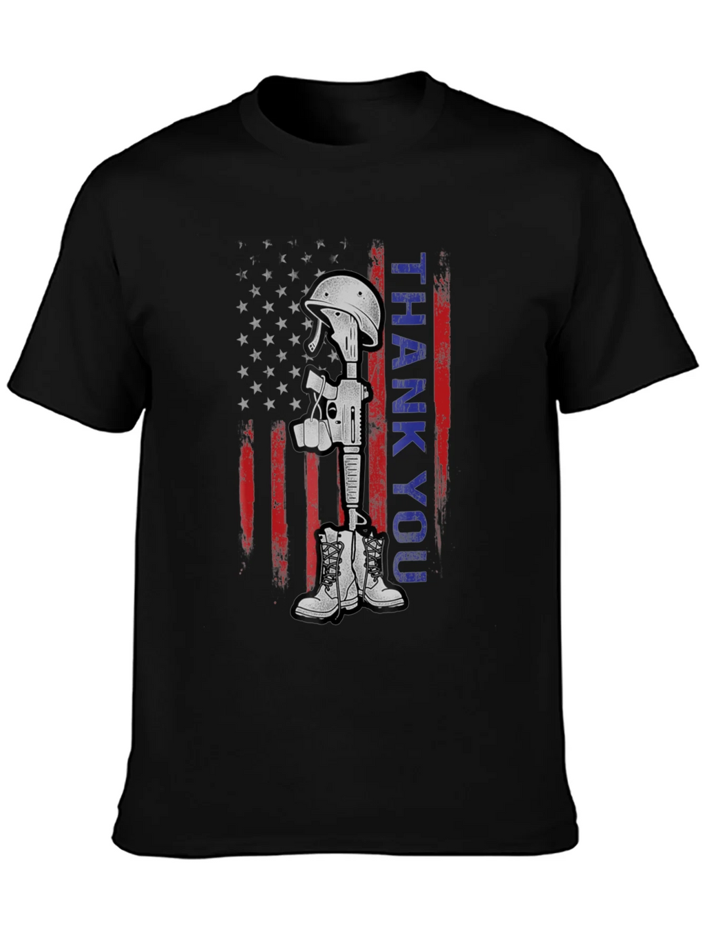 Thank You Battle Cross T-Shirt - Patriotic Tribute Tee product image 3