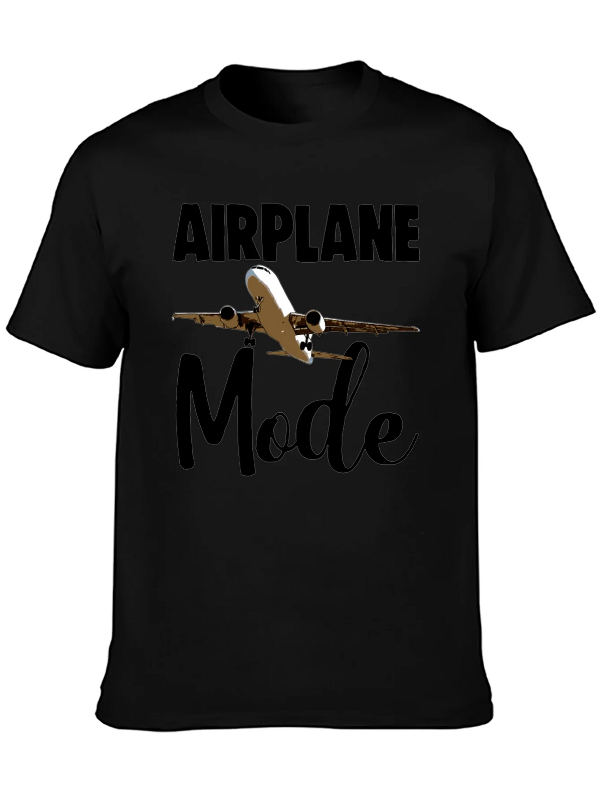 Airplane Mode Black T-Shirt product image 3