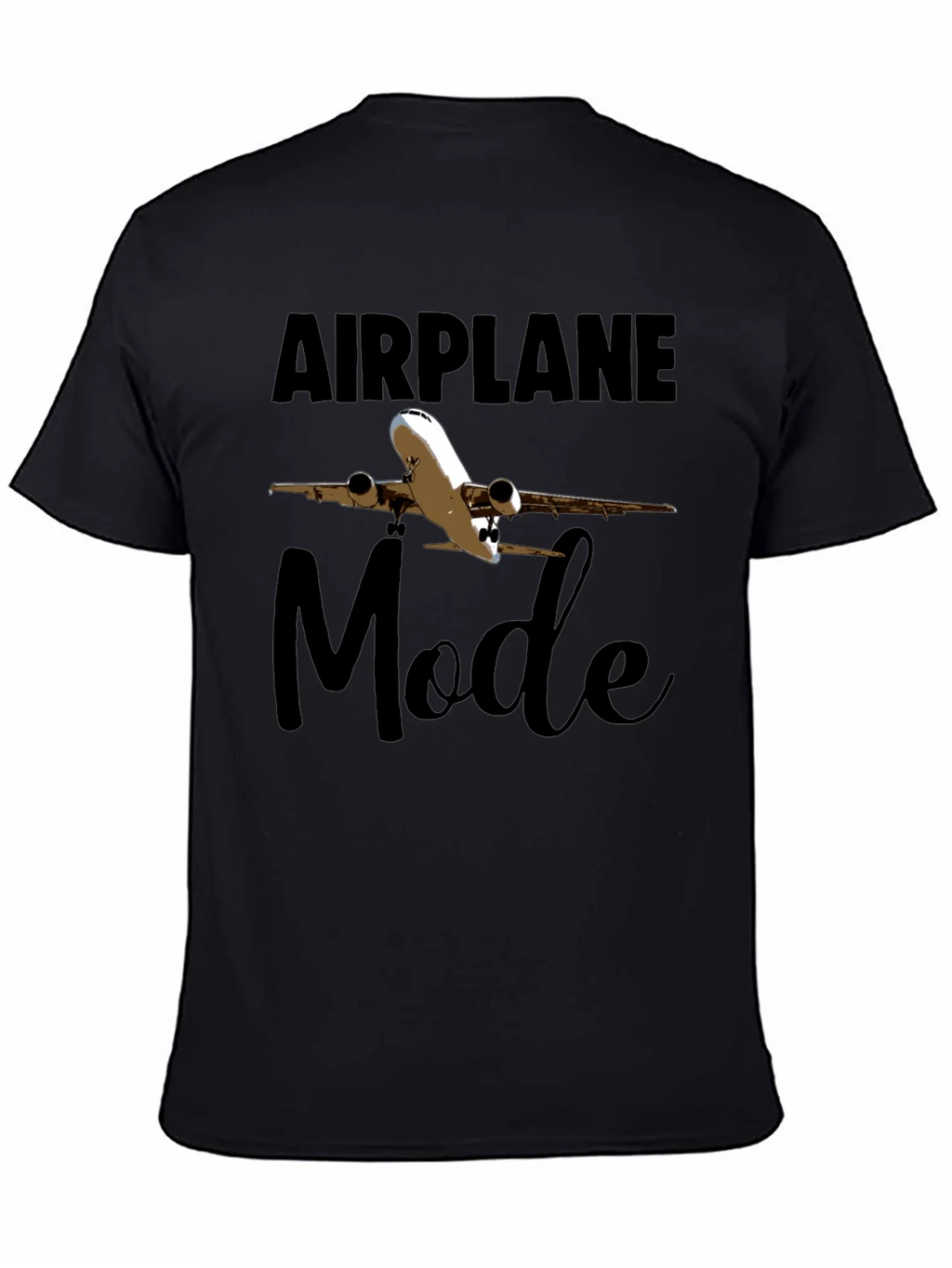 Airplane Mode Black T-Shirt product image 4