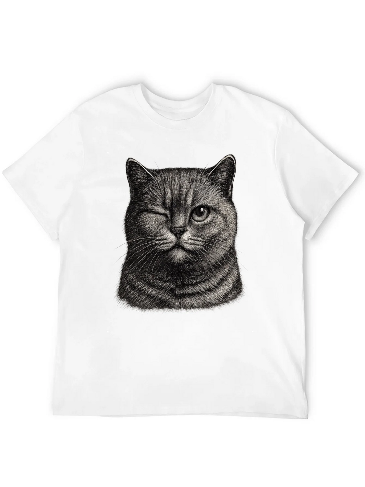 Winking Cat Graphic Tee - Mens Black T-Shirt product image 11