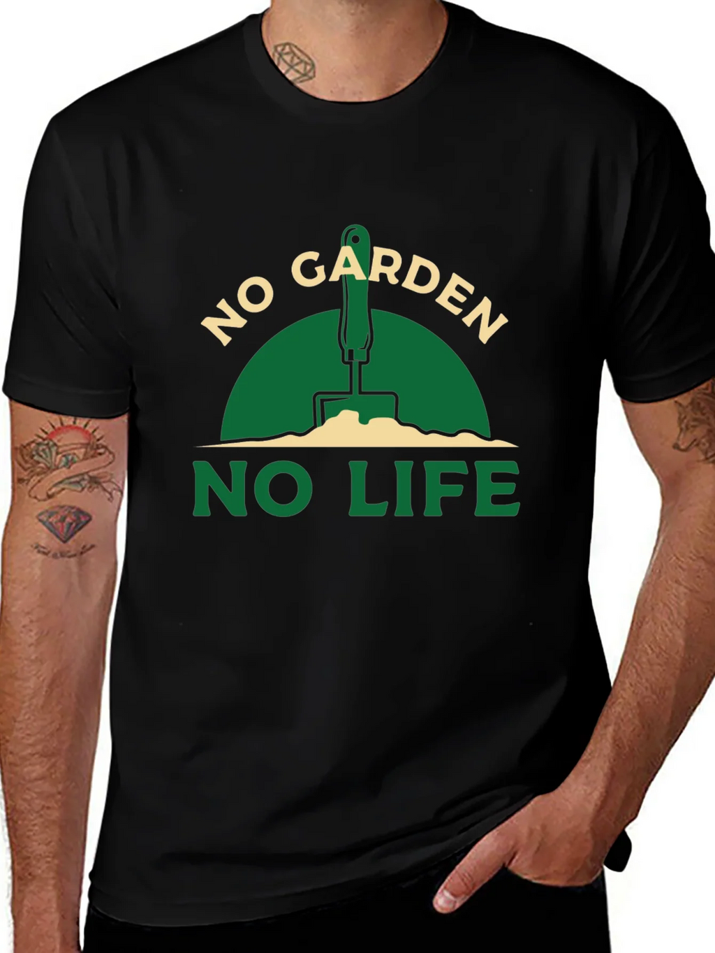 No Garden No Life Black T-Shirt product image 1