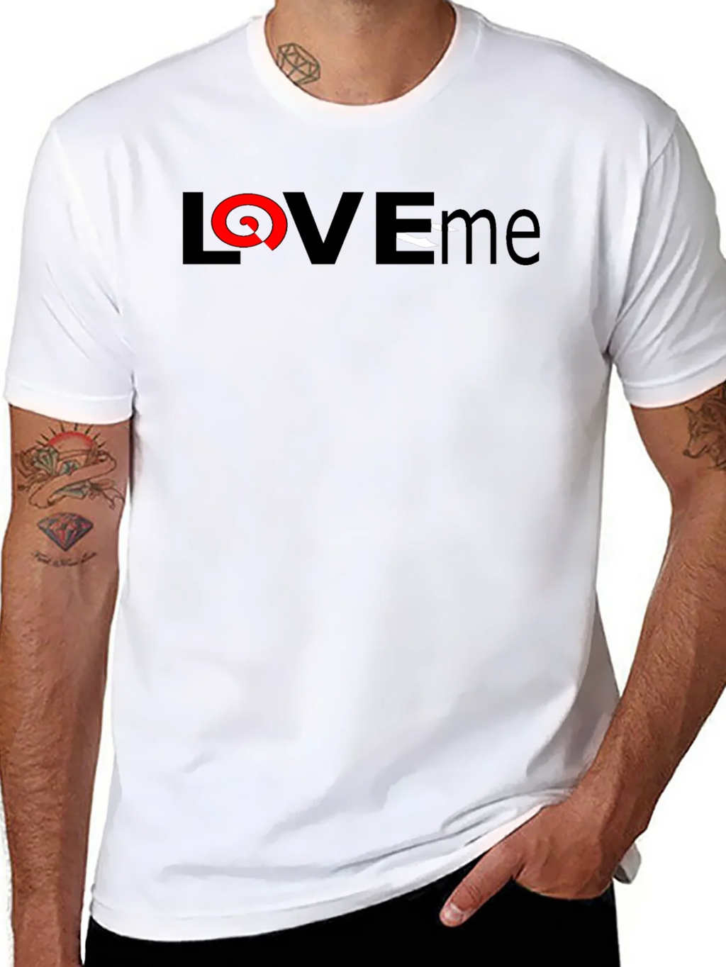 Love Me Graphic Black T-Shirt product image 7