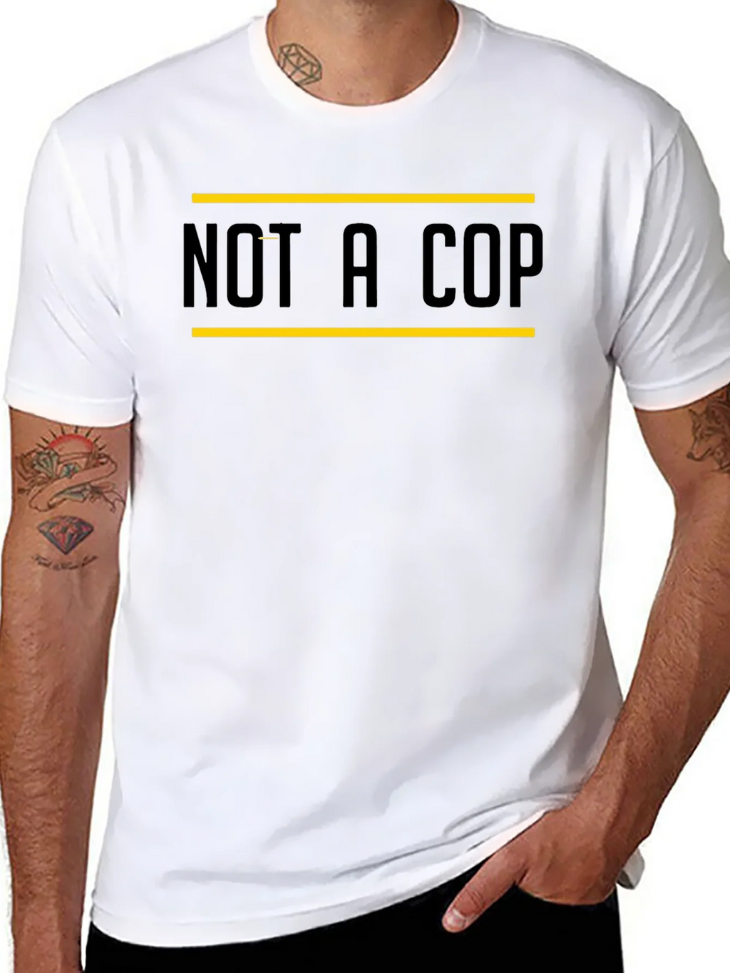 Not A Cop Graphic Tee - Black Casual T-Shirt product image 1