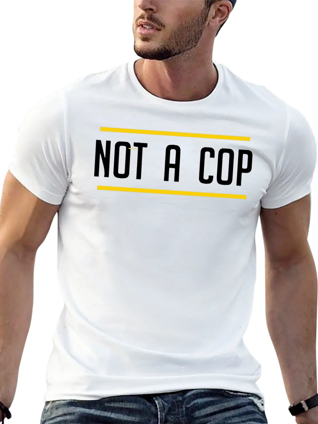 Not A Cop Graphic Tee - Black Casual T-Shirt product image 2