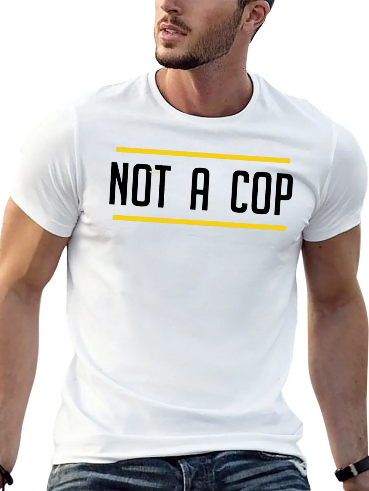 Not A Cop Graphic Tee - Black Casual T-Shirt product image 2
