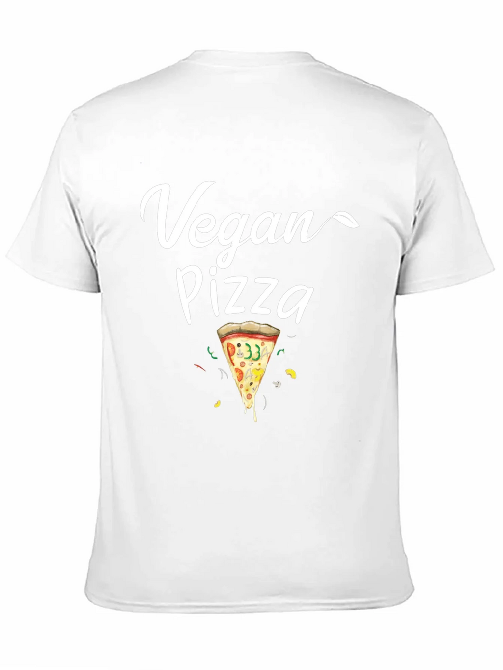 Vegan Pizza T-Shirt - Casual Black Tee product image 10