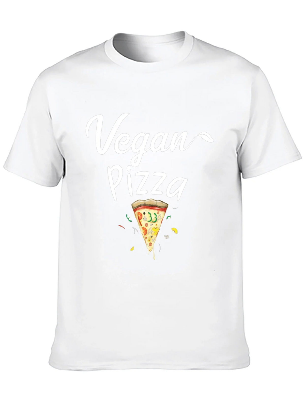 Vegan Pizza T-Shirt - Casual Black Tee product image 9