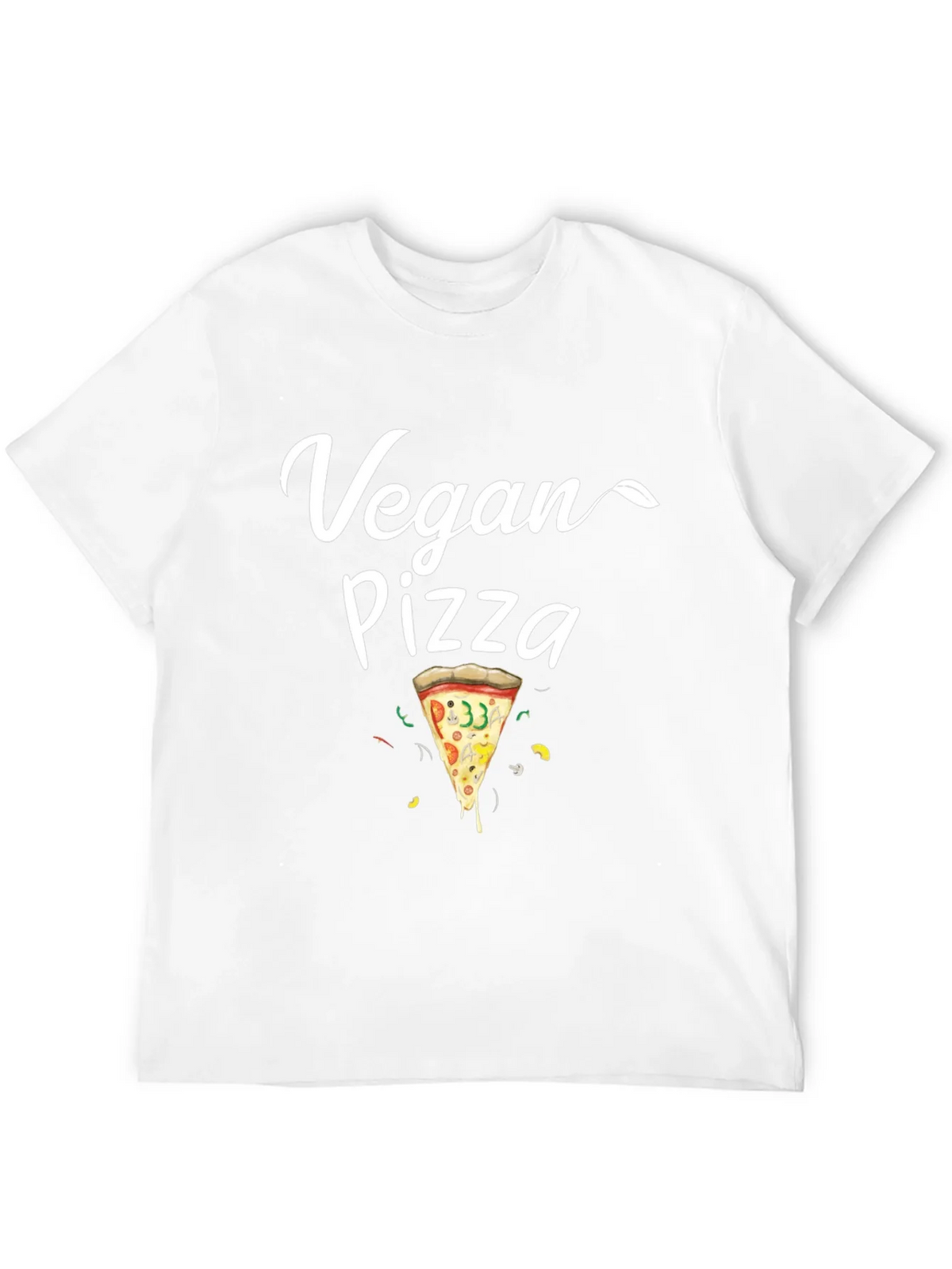 Vegan Pizza T-Shirt - Casual Black Tee product image 11