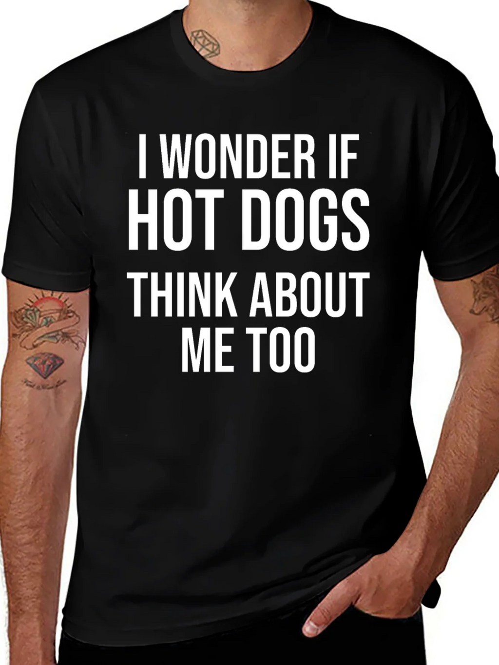 Hot Dog Question Tee - Funny Statement T-Shirt product image 1