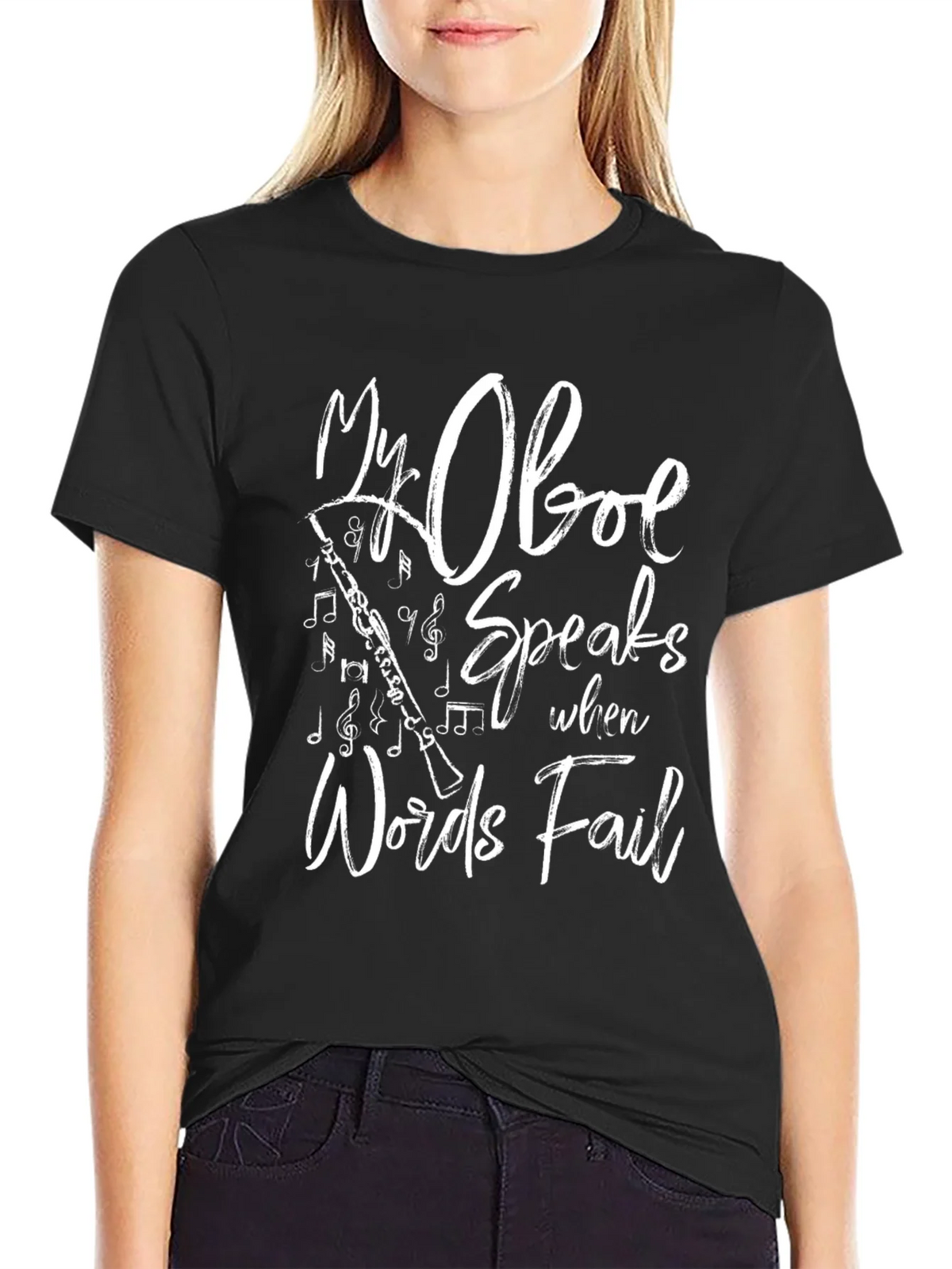 My Oboe Speaks T-Shirt - Music Lover Tee product image 2