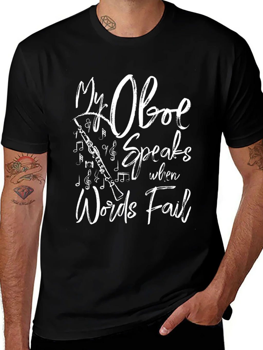 My Oboe Speaks T-Shirt - Music Lover Tee product image 1