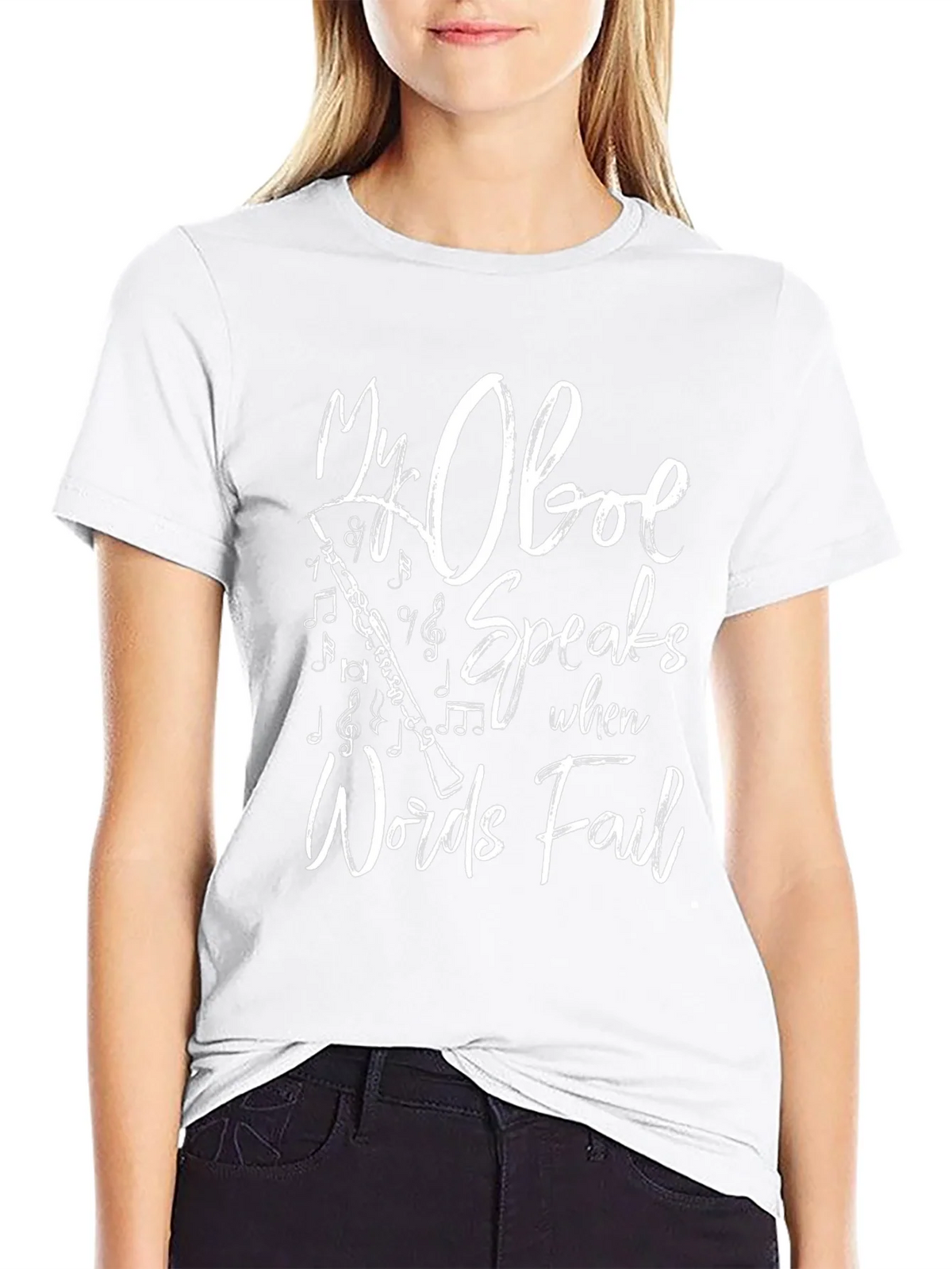 My Oboe Speaks T-Shirt - Music Lover Tee product image 8
