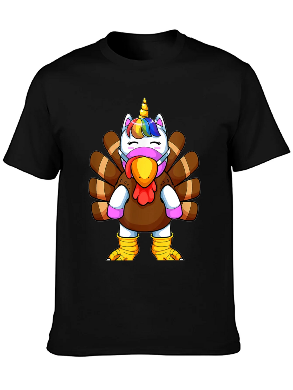 Unicorn Turkey Thanksgiving T-Shirt product image 3