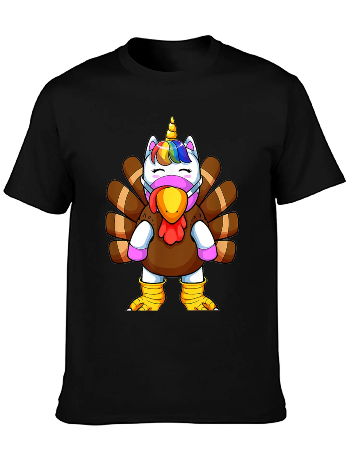 Unicorn Turkey Thanksgiving T-Shirt product image 3